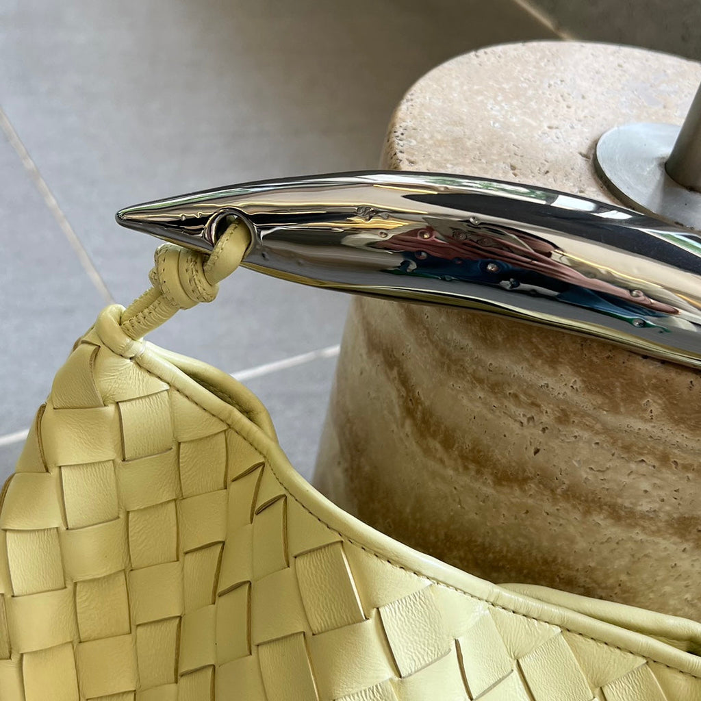 Bottega Veneta Sardine 33 with Chain in Yellow Cream Lambskin Bag