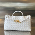 Bottega Veneta Small Andiamo 29 in White Lambskin Bag