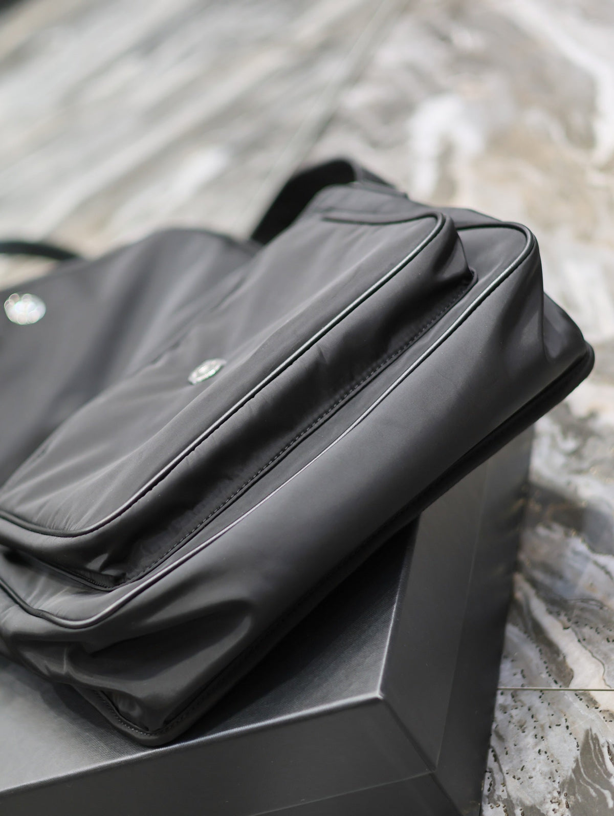 Saint Laurent Niki Large 32 in Black Nylon Bag