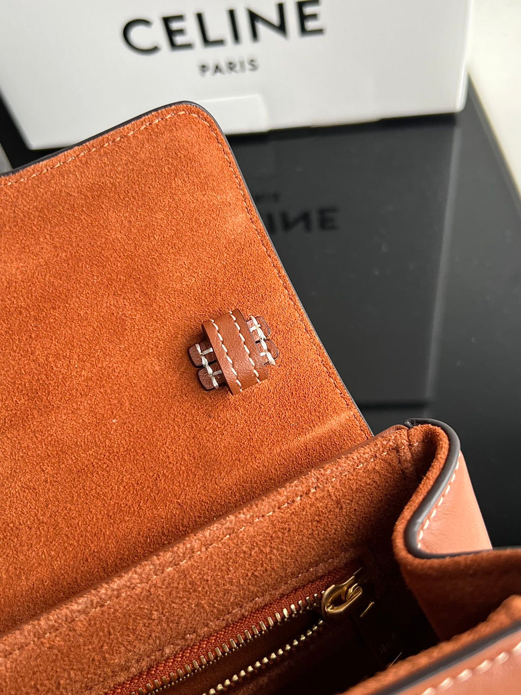 Celine Soft 18 Cinnamon Brown Calfskin Bag