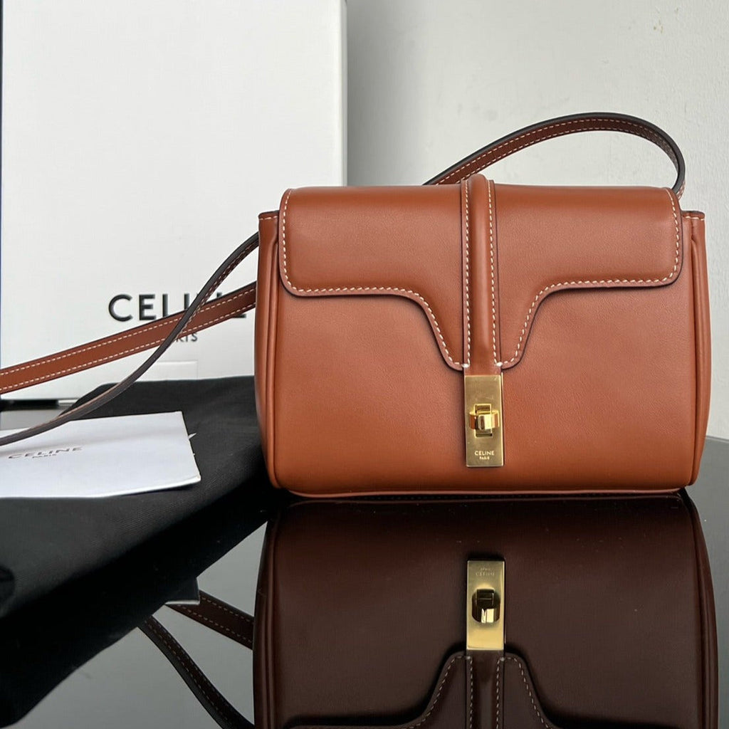 Celine Soft 18 Cinnamon Brown Calfskin Bag