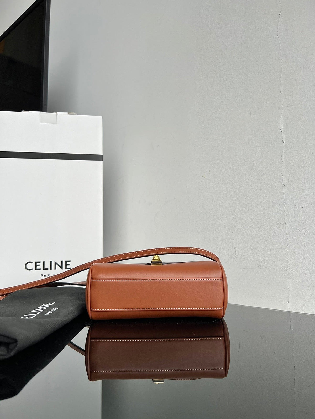 Celine Soft 18 Cinnamon Brown Calfskin Bag