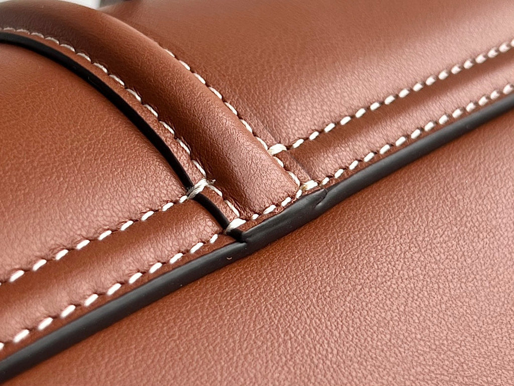 Celine Soft 18 Cinnamon Brown Calfskin Bag