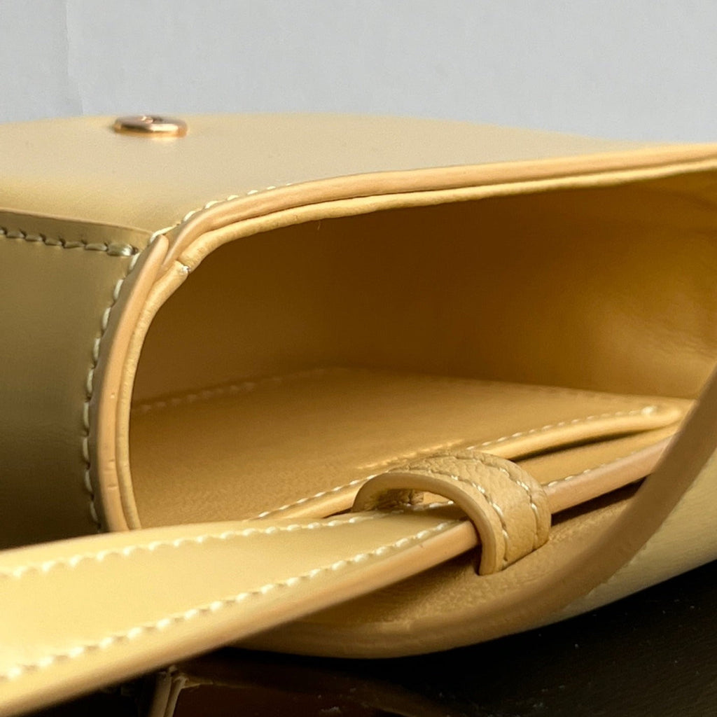 Celine Triomphe 11 Bright Yellow Shiny Calfskin Handbag
