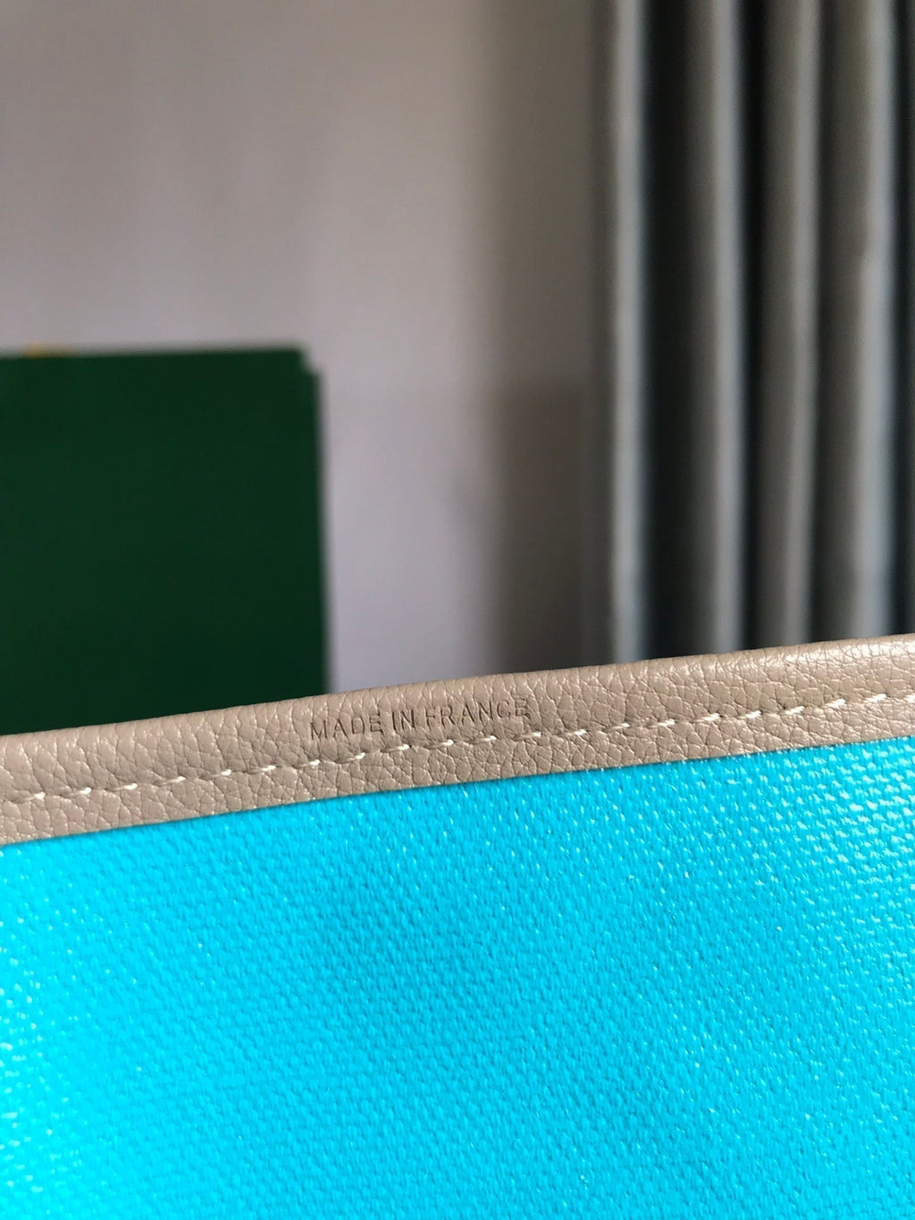 Goyard Saint Louis PM 34 in Grey Mix Blue Goyardine Canvas and Calfskin Bag