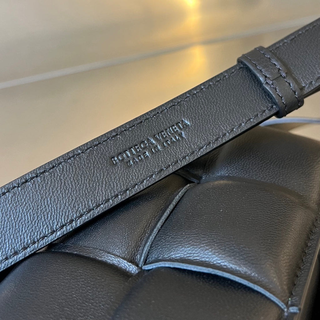 Bottega Veneta Mini Cassette 18 in Black Lambskin Bag