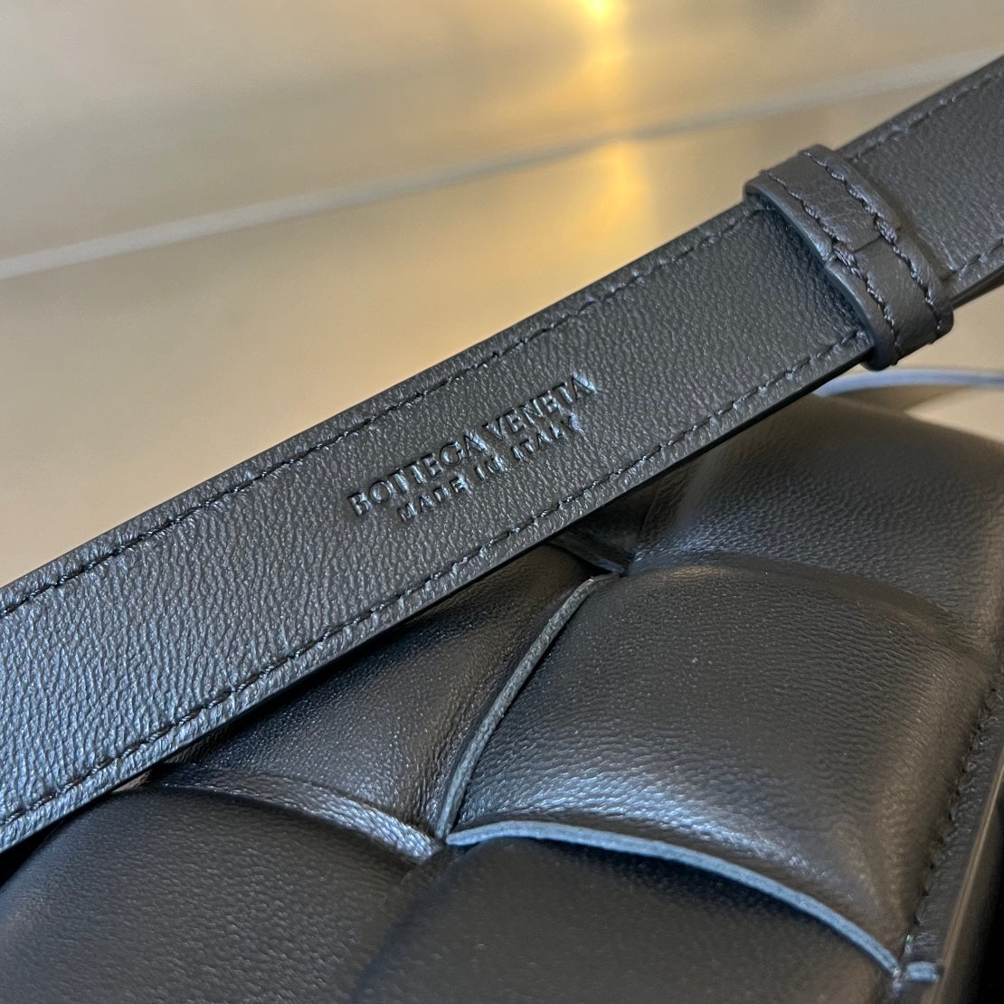 Bottega Veneta Mini Cassette 18 in Black Lambskin Bag