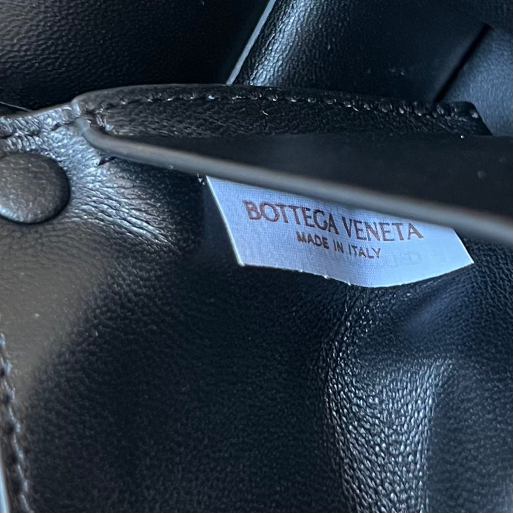 Bottega Veneta Mini Cassette 18 in Black Lambskin Bag