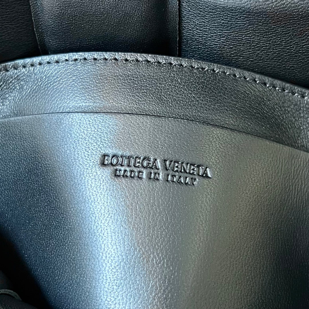 Bottega Veneta Mini Cassette 18 in Black Lambskin Bag