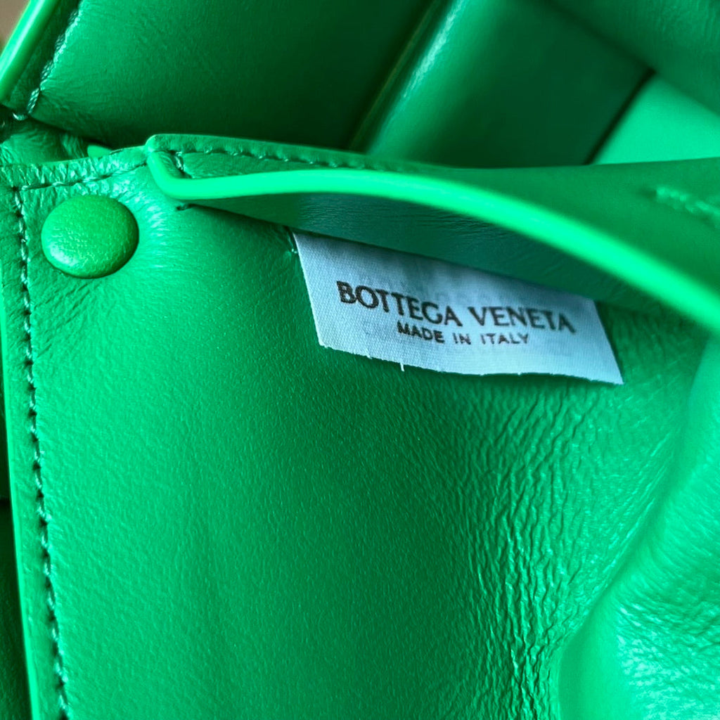 Bottega Veneta Mini Cassette 18 in Light Green Lambskin Bag