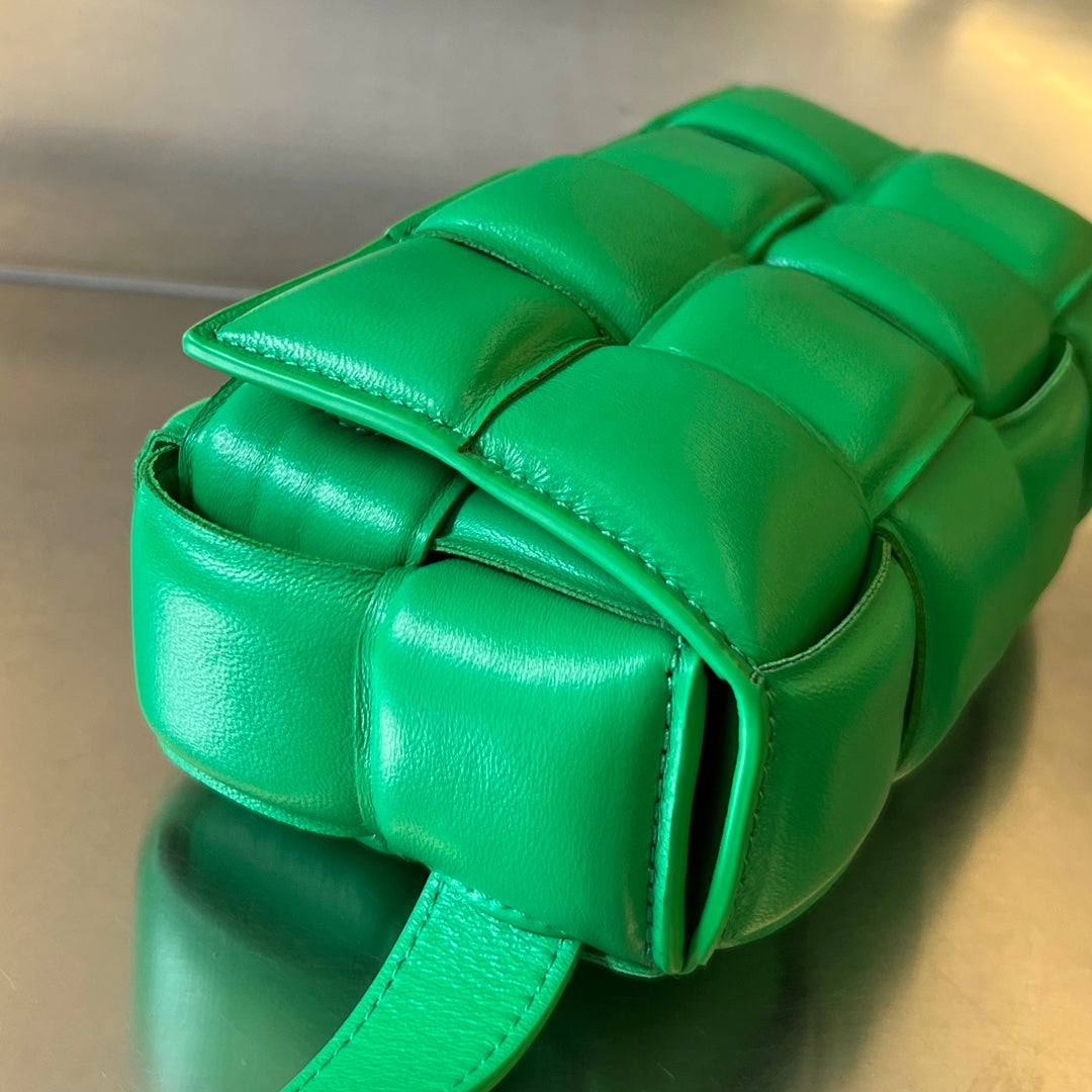 Bottega Veneta Mini Cassette 18 in Light Green Lambskin Bag