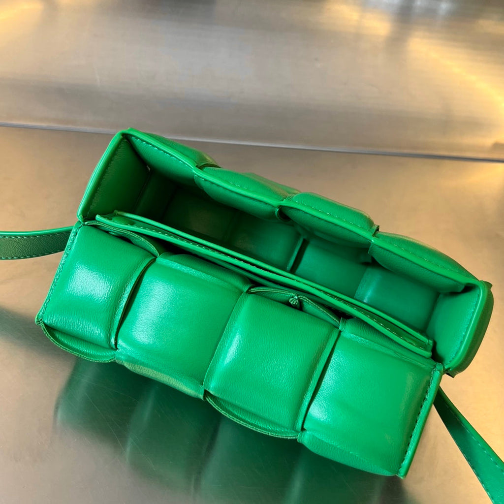 Bottega Veneta Mini Cassette 18 in Light Green Lambskin Bag