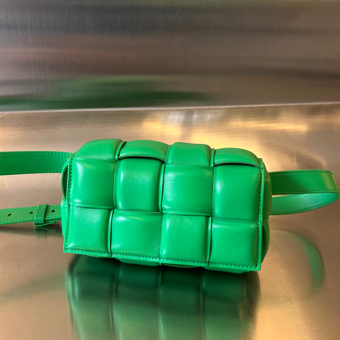 Bottega Veneta Mini Cassette 18 in Light Green Lambskin Bag