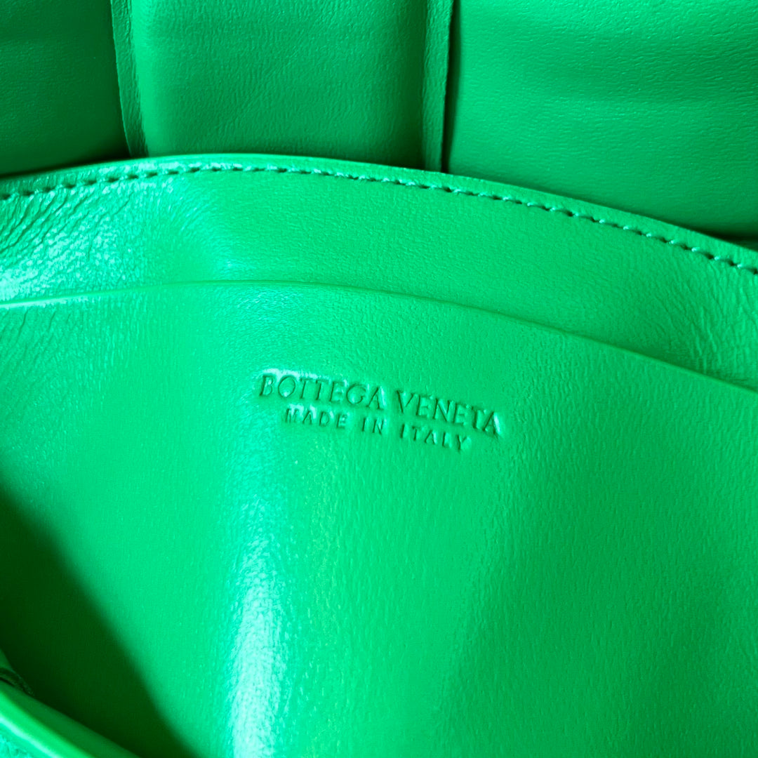 Bottega Veneta Mini Cassette 18 in Light Green Lambskin Bag