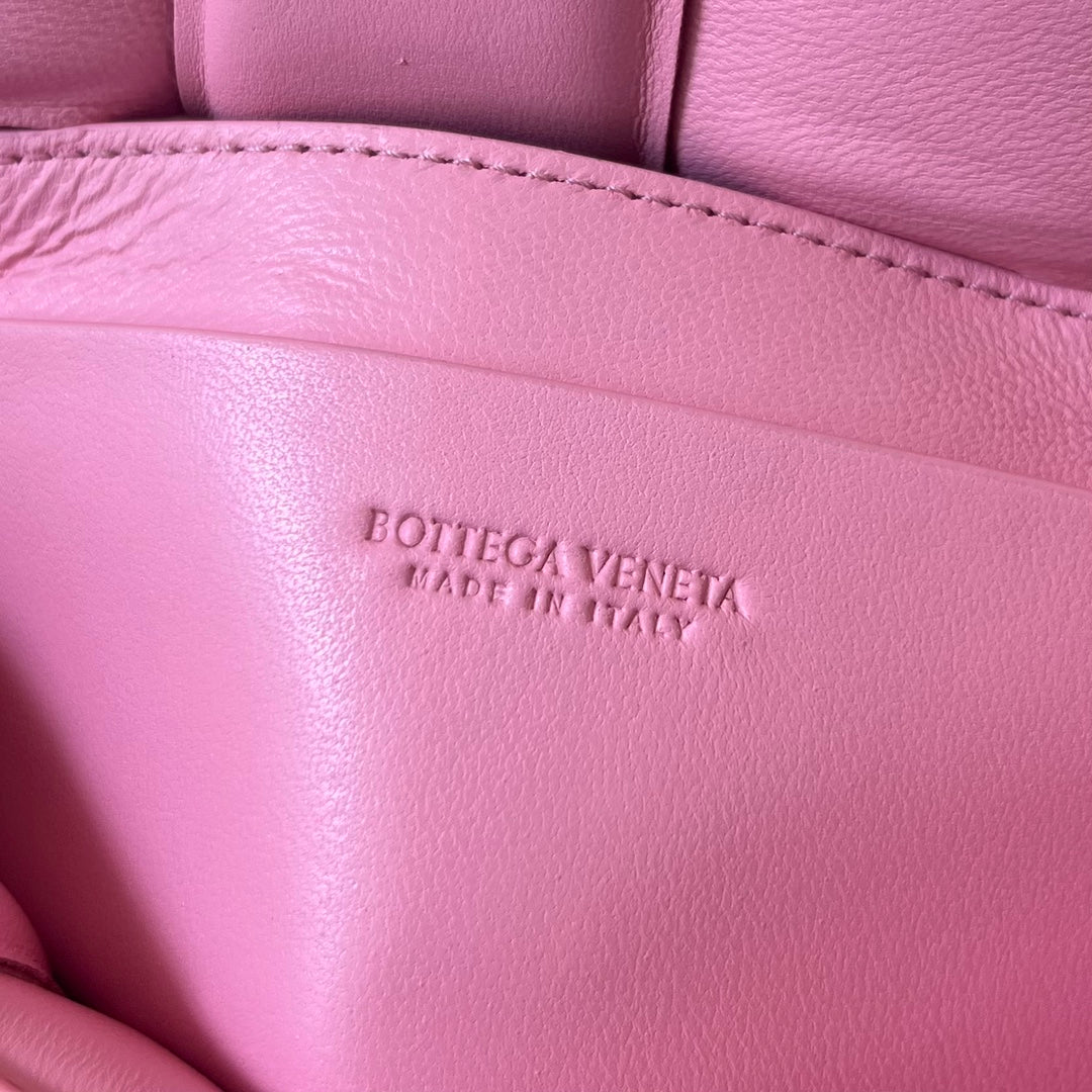 Bottega Veneta Mini Cassette 18 in Light Pink Lambskin Bag