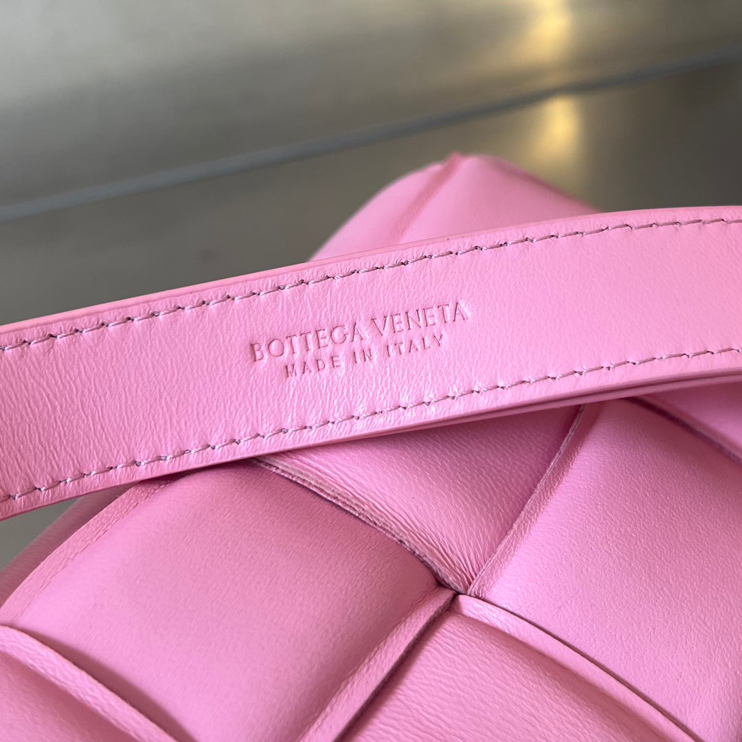 Bottega Veneta Mini Cassette 18 in Light Pink Lambskin Bag