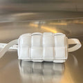 Bottega Veneta Mini Cassette 18 in White Lambskin Bag