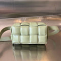 Bottega Veneta Mini Cassette 18 in White Cream Lambskin Bag