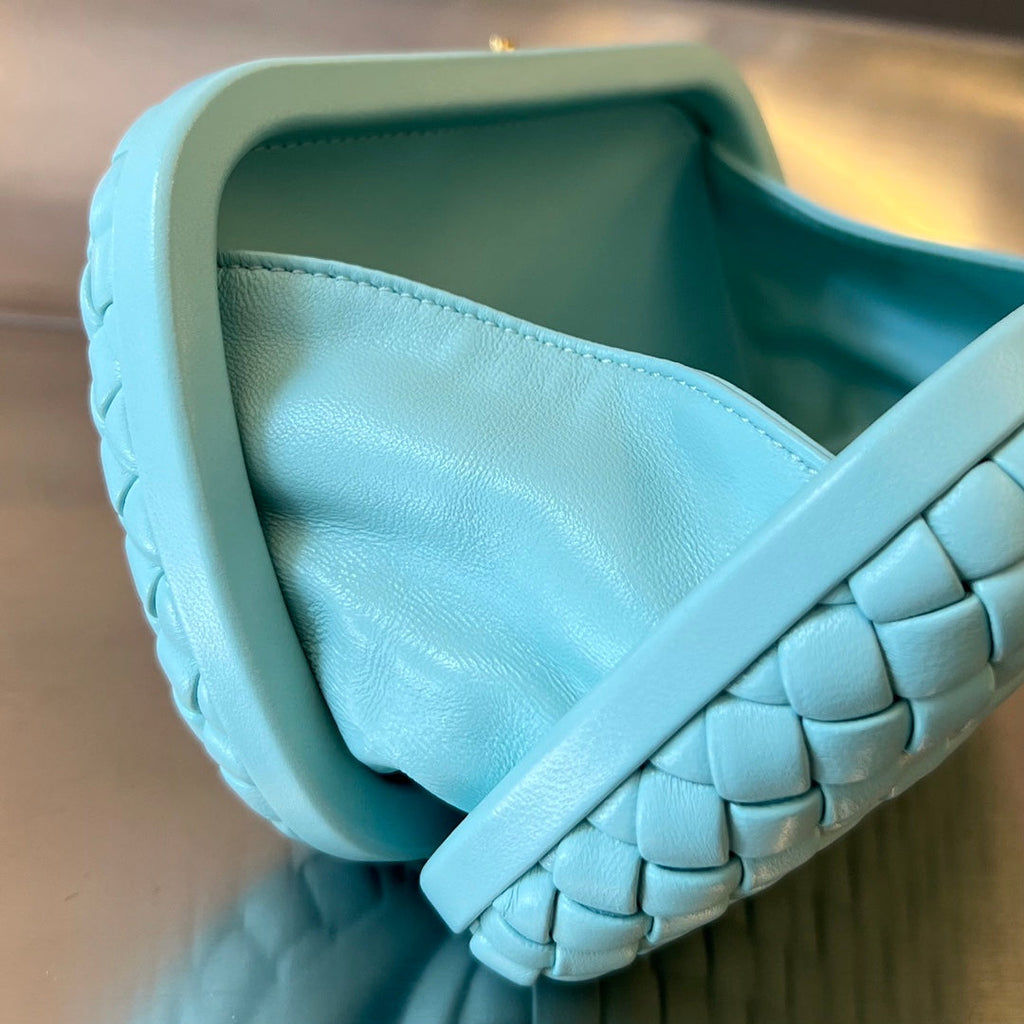 Bottega Veneta Knot 20 in Blue Pastel Lambskin Bag