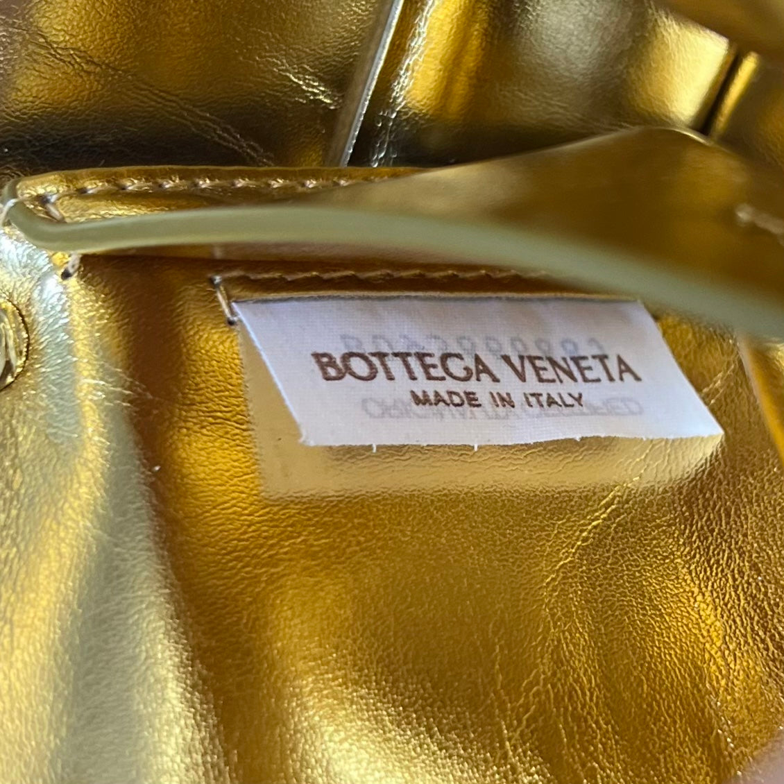 Bottega Veneta Mini Cassette 18 in Golden Lambskin Bag