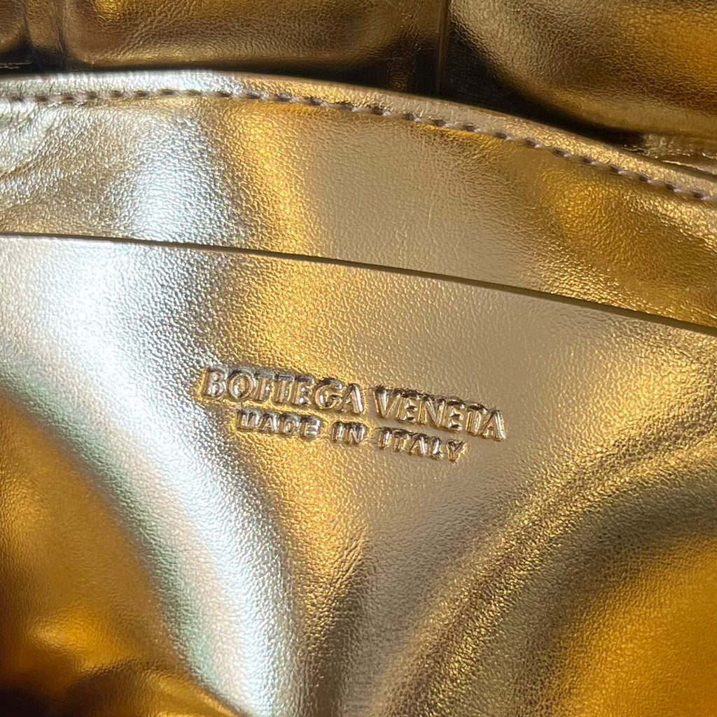 Bottega Veneta Mini Cassette 18 in Golden Lambskin Bag