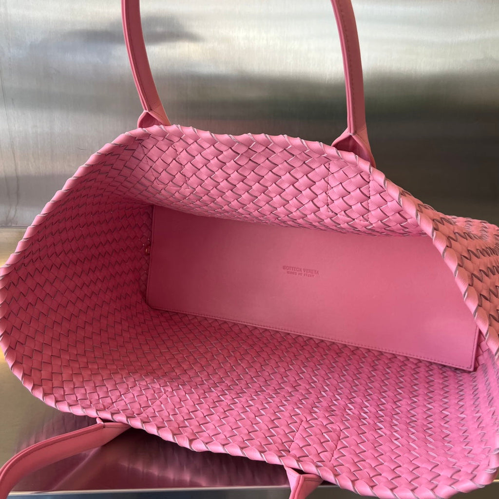 Bottega Veneta Large Cabat 51 in Flamingo Pink Lambskin Bag