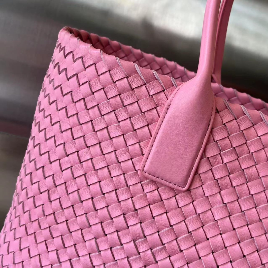 Bottega Veneta Large Cabat 51 in Flamingo Pink Lambskin Bag
