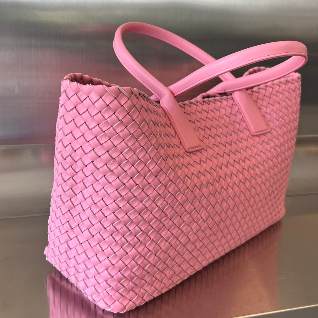 Bottega Veneta Large Cabat 51 in Flamingo Pink Lambskin Bag