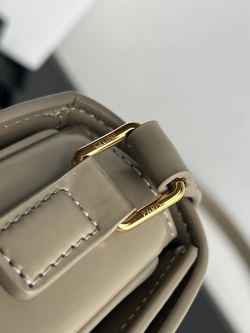 Celine Triomphe Teen 18 Grey Cowhide Bag