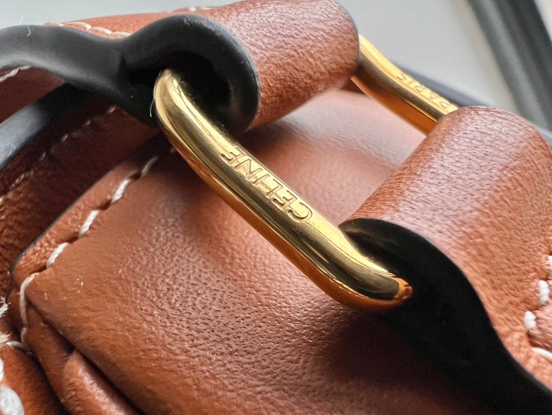 Celine Triomphe Teen 18 Cinnamon Brown Cowhide Bag
