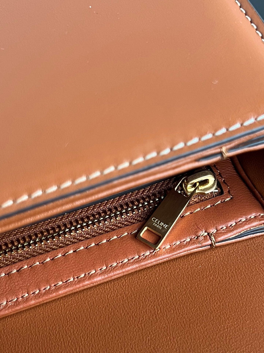 Celine Triomphe Teen 18 Cinnamon Brown Cowhide Bag