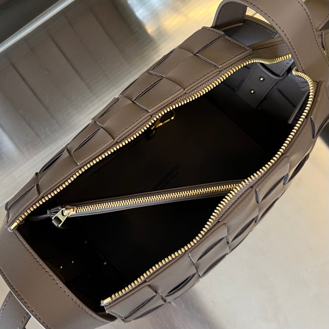 Bottega Veneta Small 22 Cassette in Camel Brown Lambskin Bag
