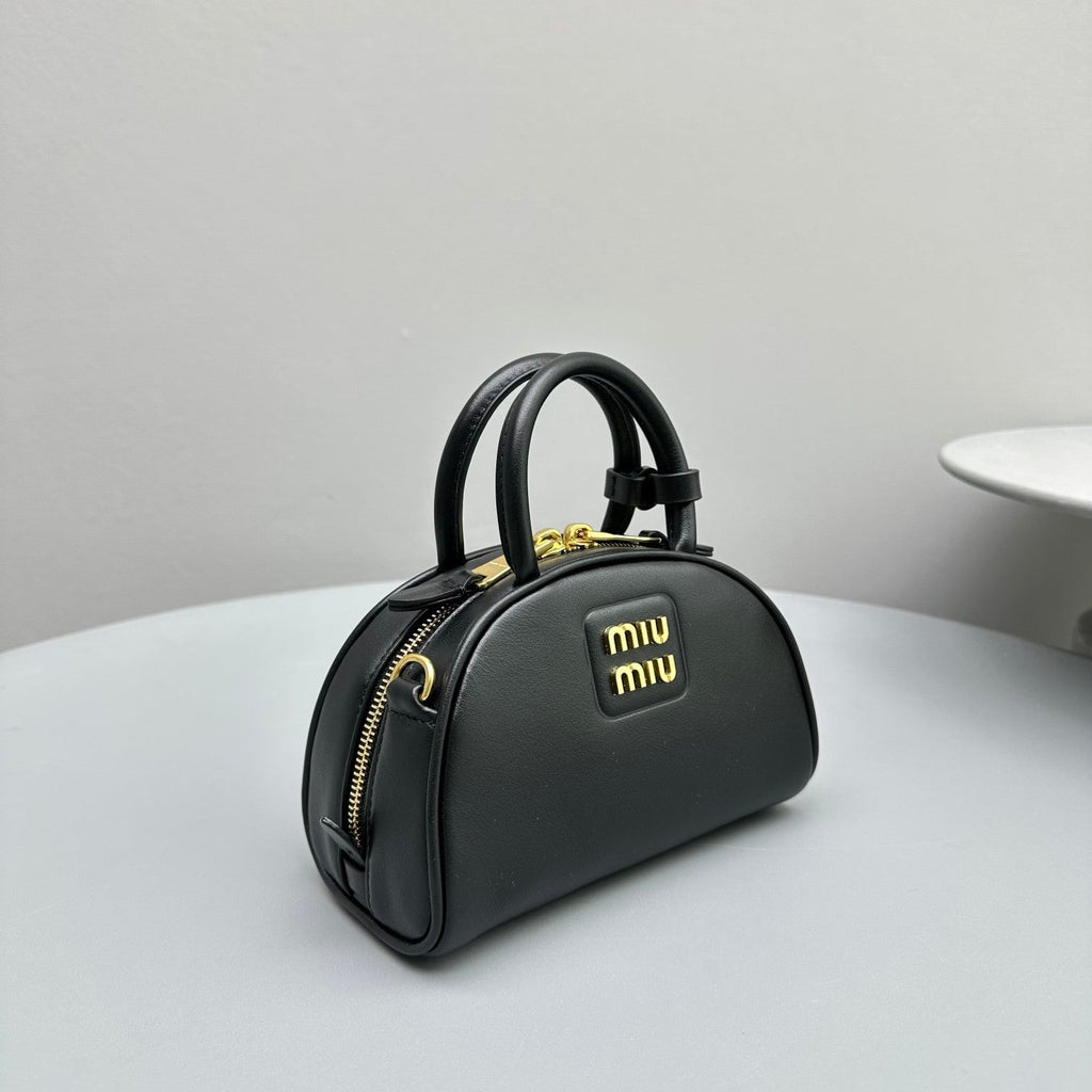 Top-Handle 18 Bag in Black Calfskin