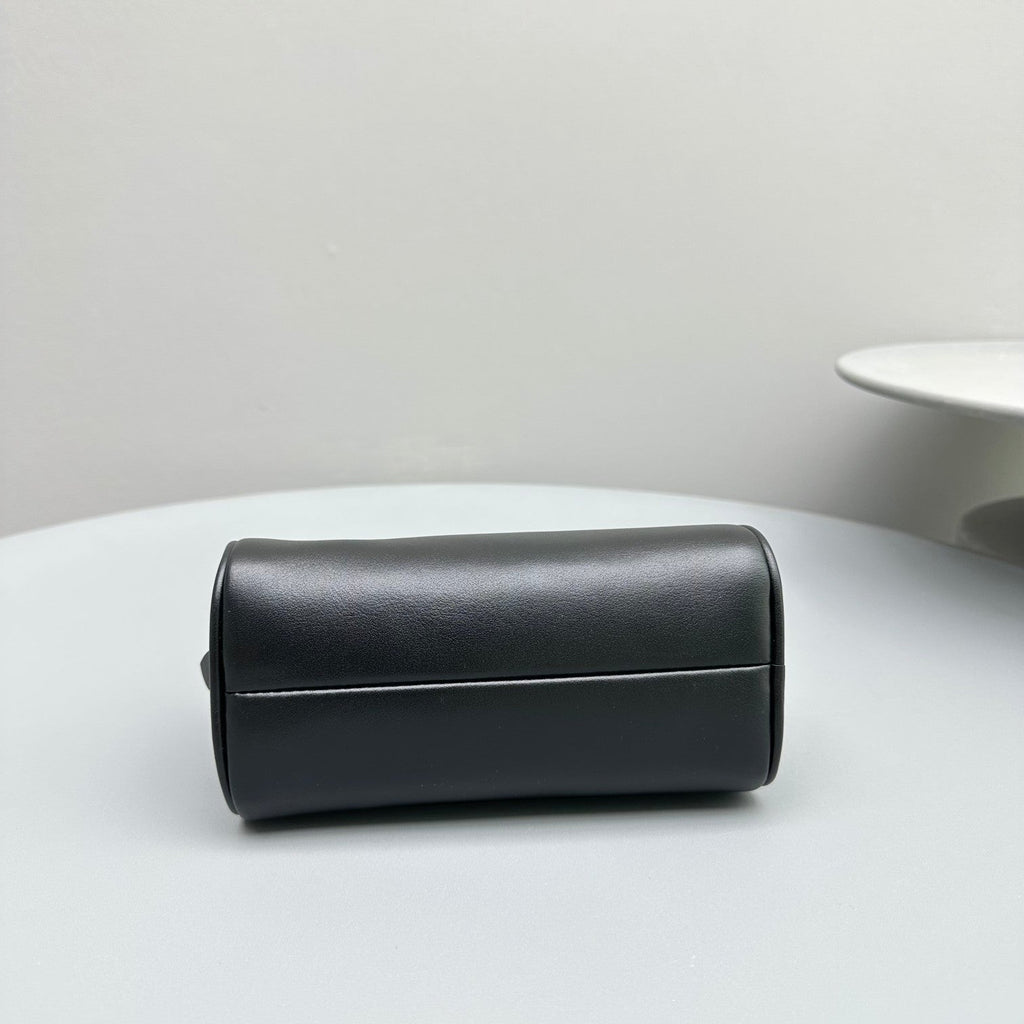 Top-Handle 18 Bag in Black Calfskin