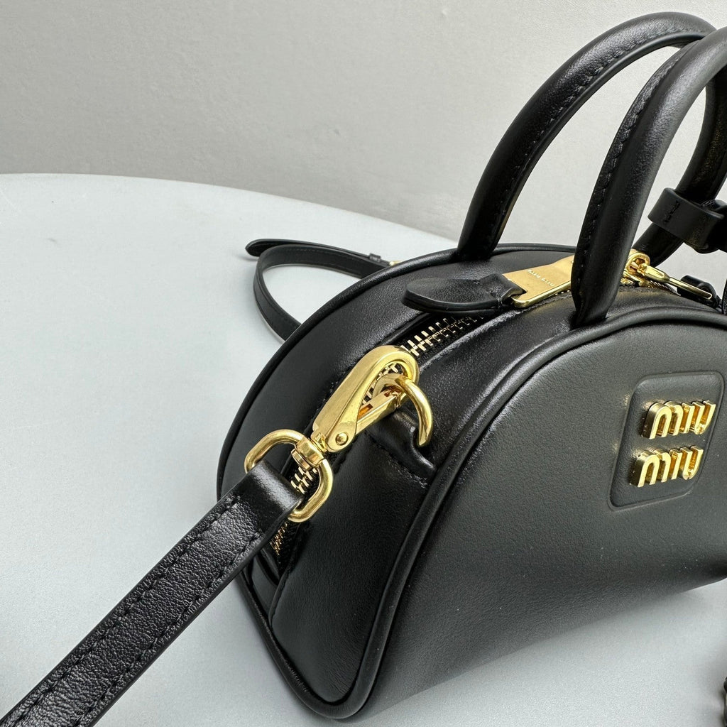 Top-Handle 18 Bag in Black Calfskin