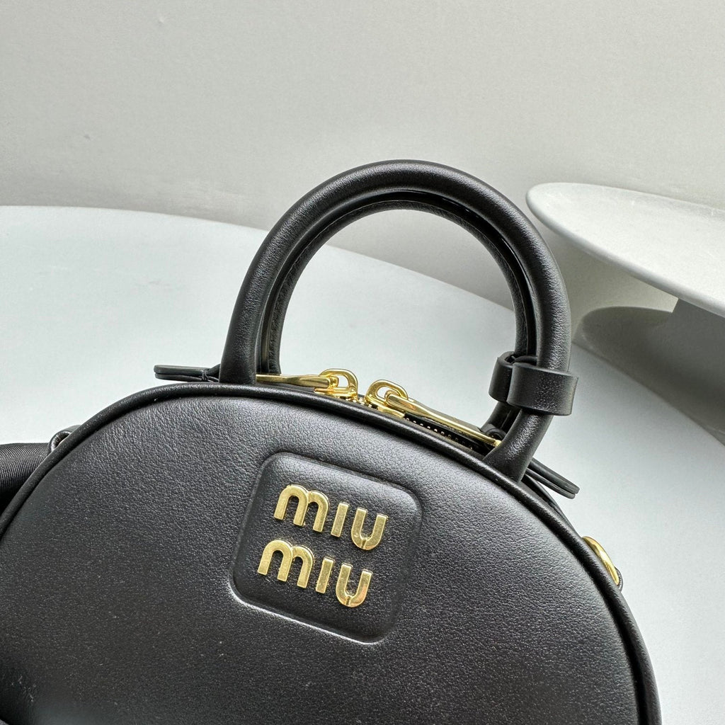 Top-Handle 18 Bag in Black Calfskin