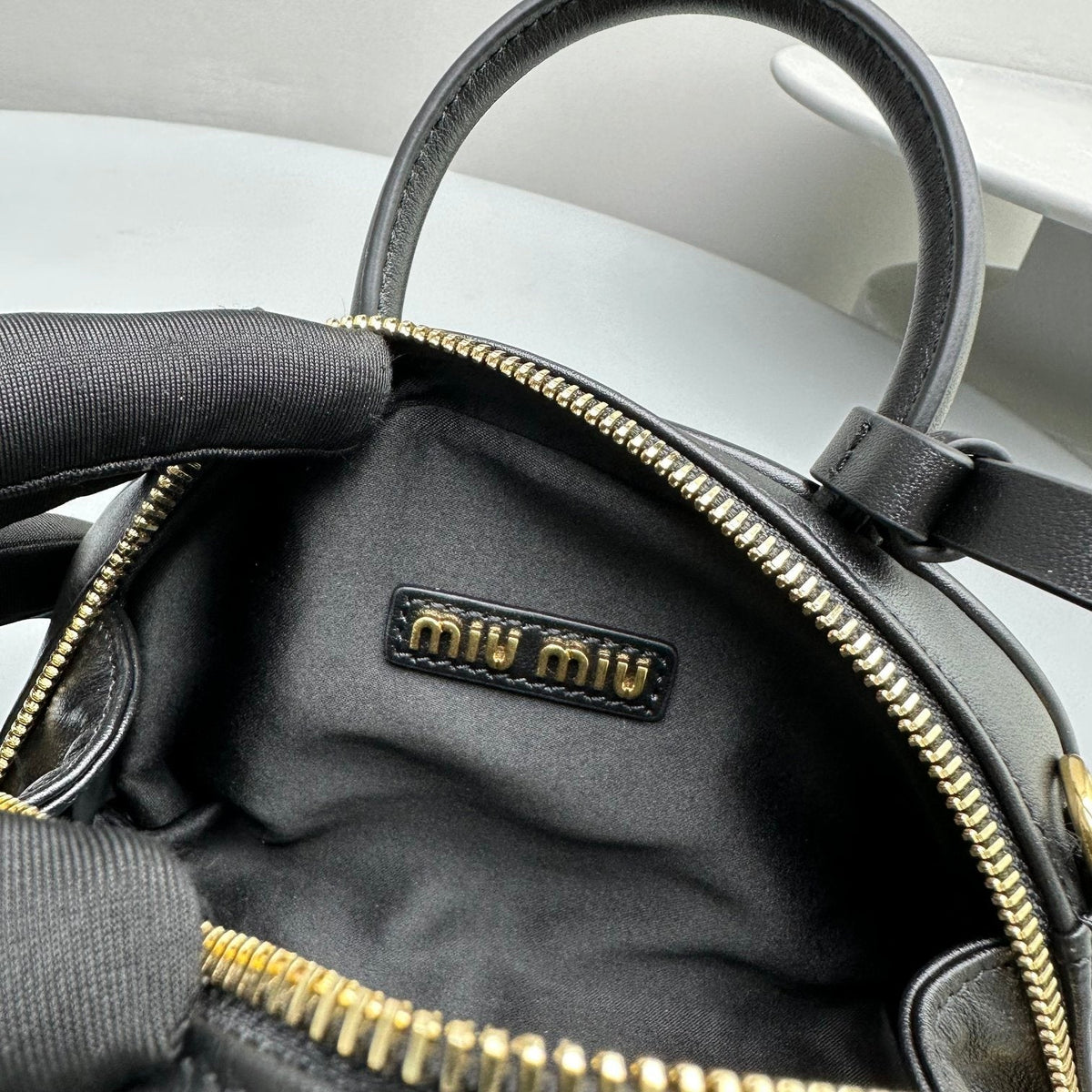 Top-Handle 18 Bag in Black Calfskin