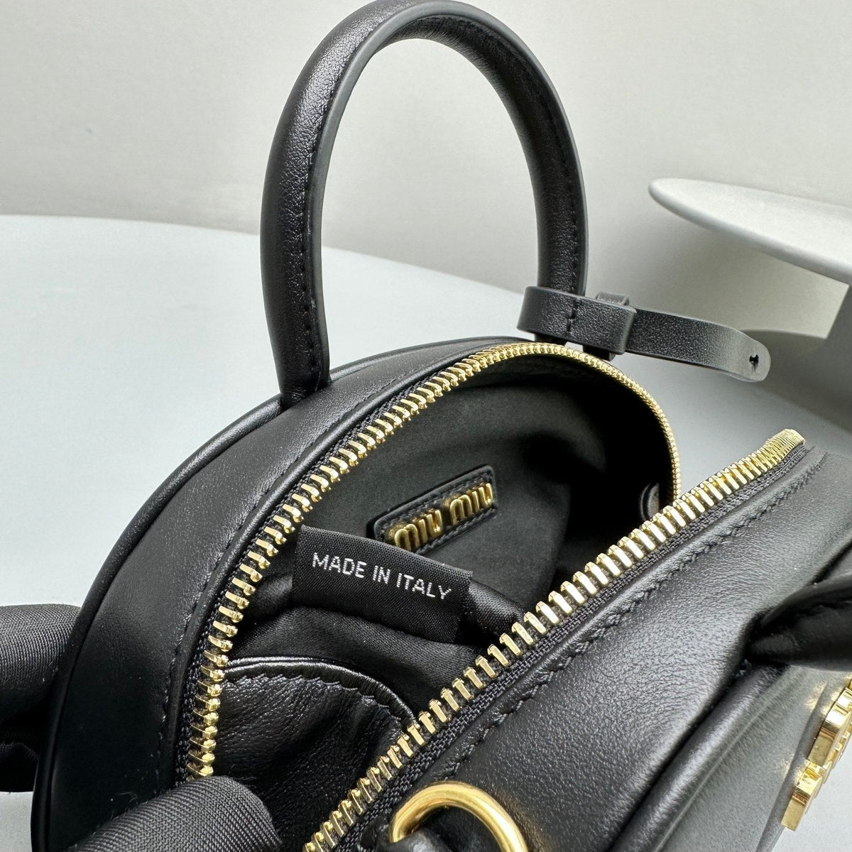Top-Handle 18 Bag in Black Calfskin