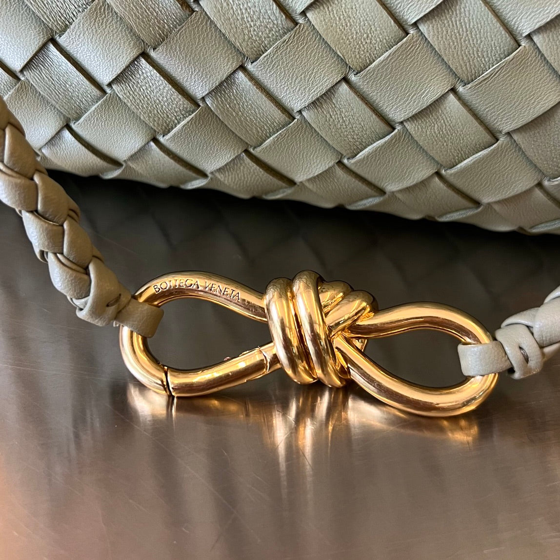 Bottega Veneta Small Andiamo 29 in Ecru Beige Lambskin Bag