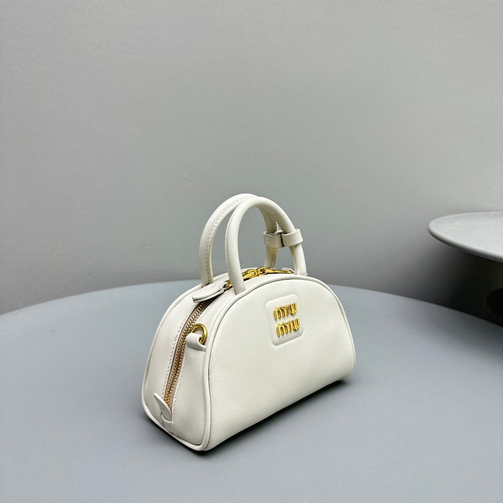 Top-Handle 18 Bag in White Calfskin