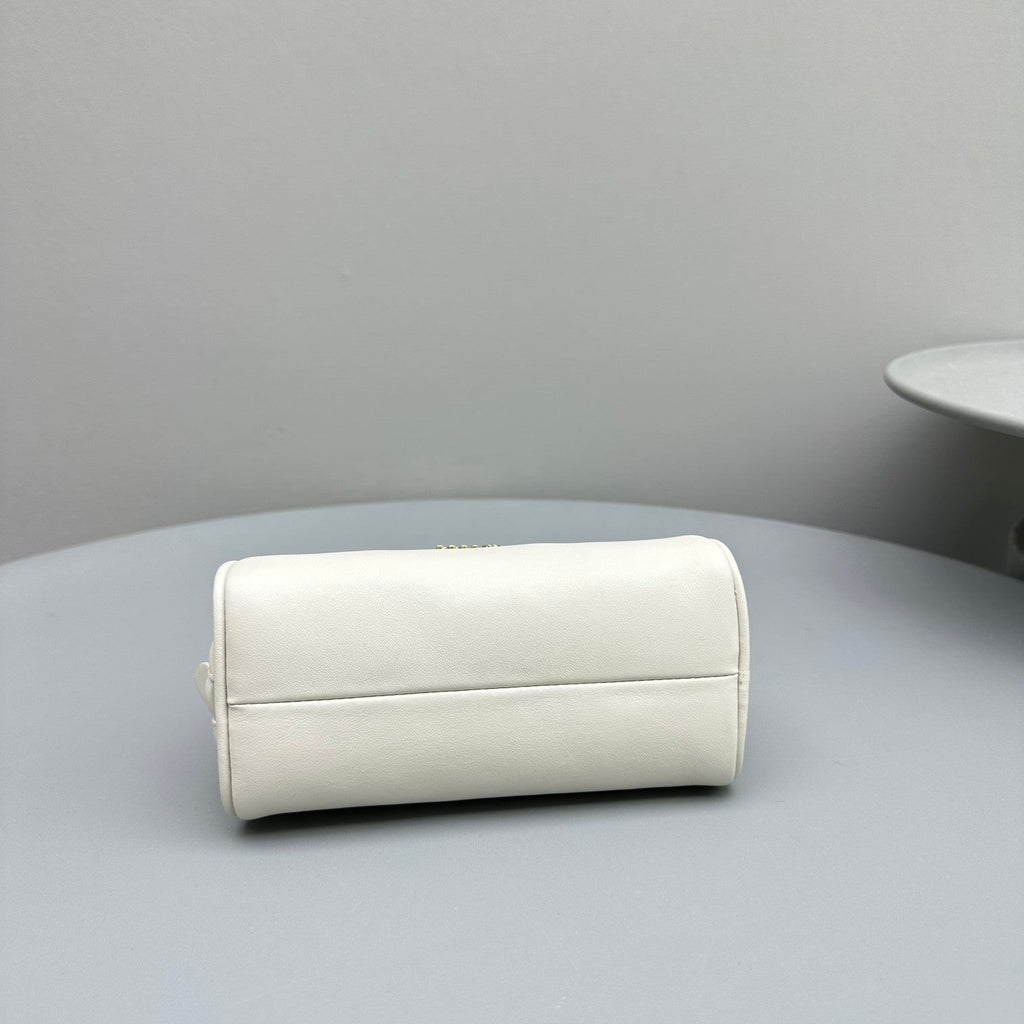 Top-Handle 18 Bag in White Calfskin