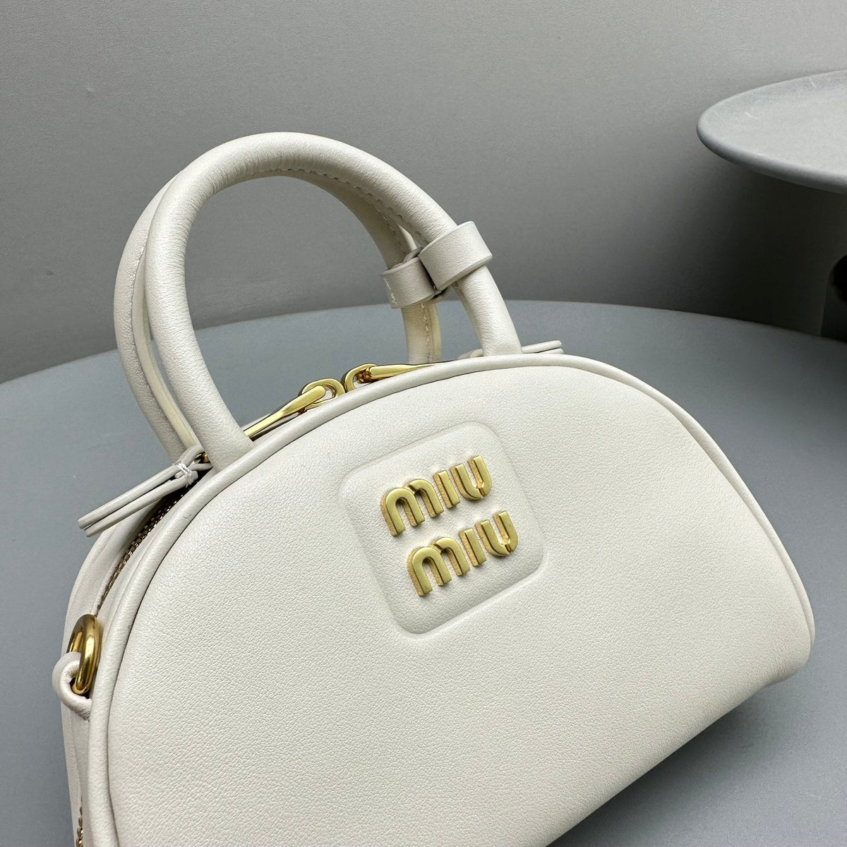 Top-Handle 18 Bag in White Calfskin