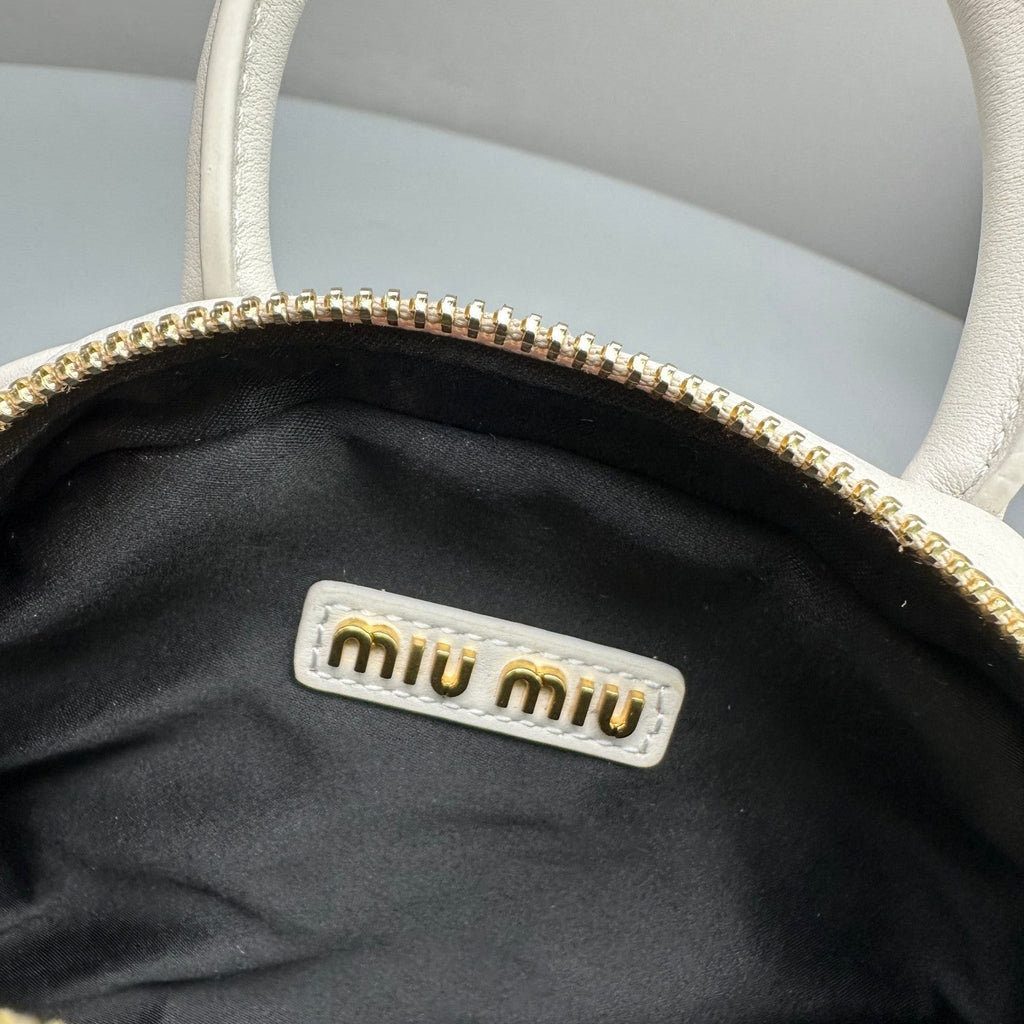 Top-Handle 18 Bag in White Calfskin