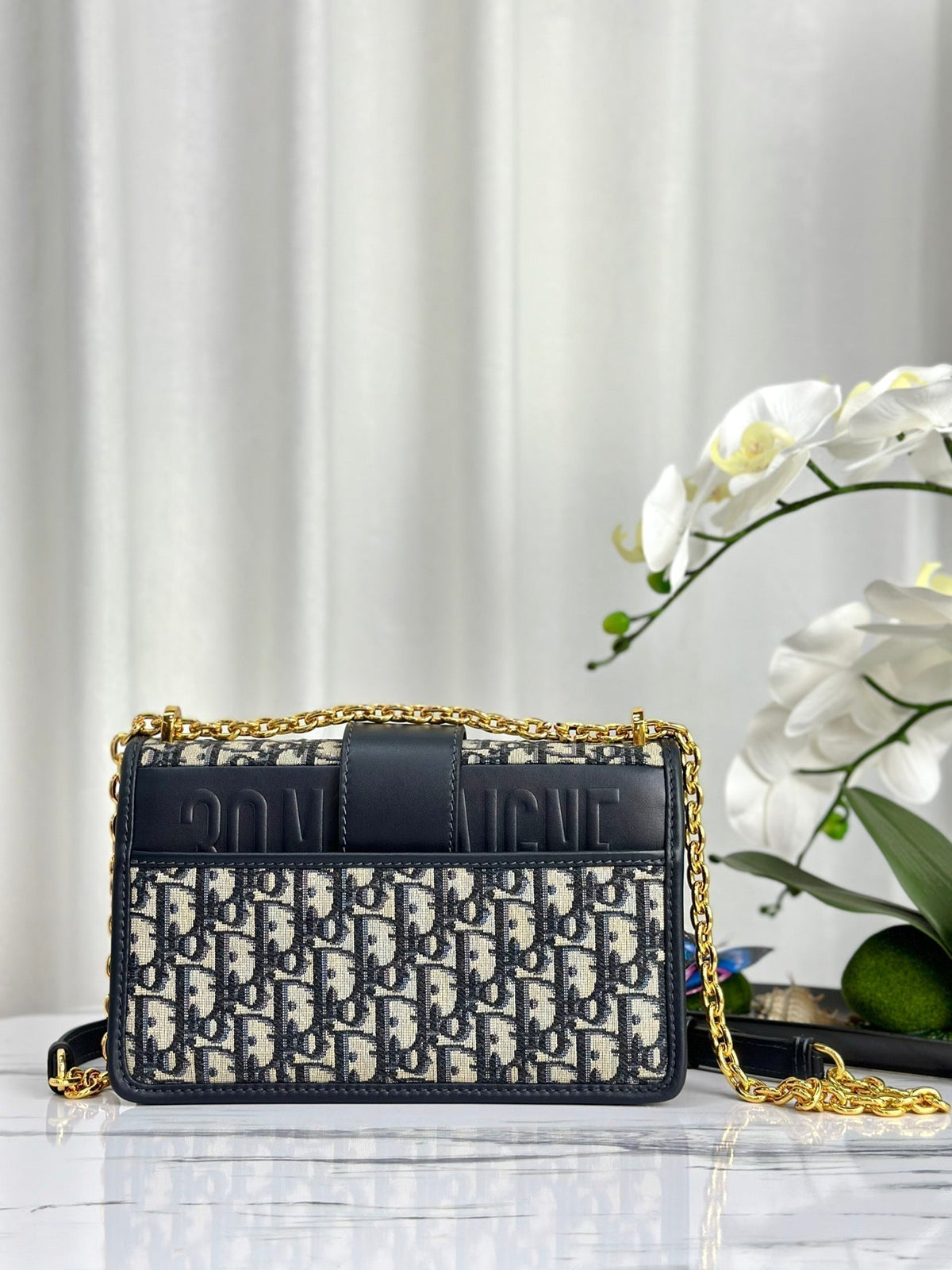 Dior Montaigne 25 Bag in Blue Oblique Jacquard
