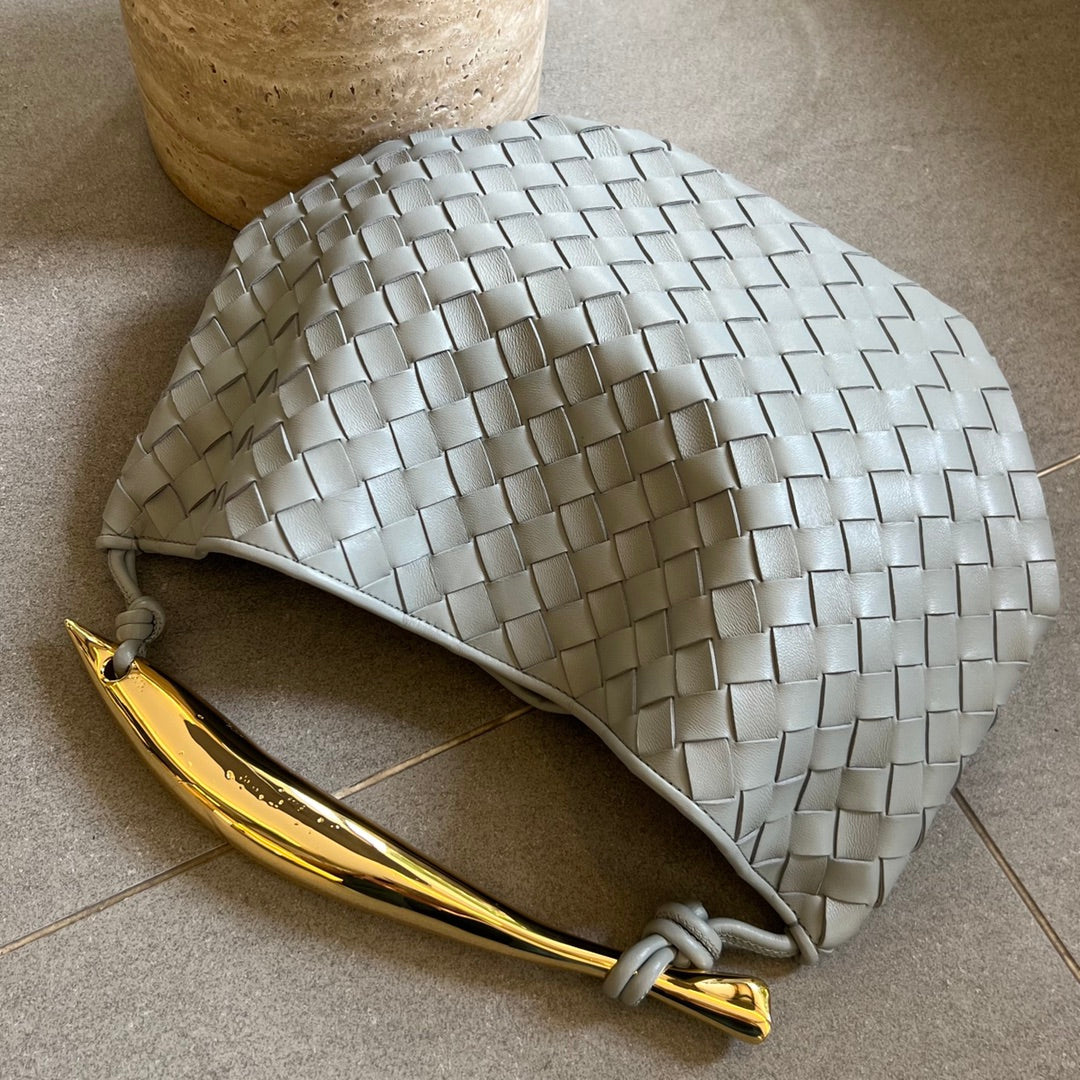 Bottega Veneta Sardine 33 with Chain in Grey Lambskin Bag