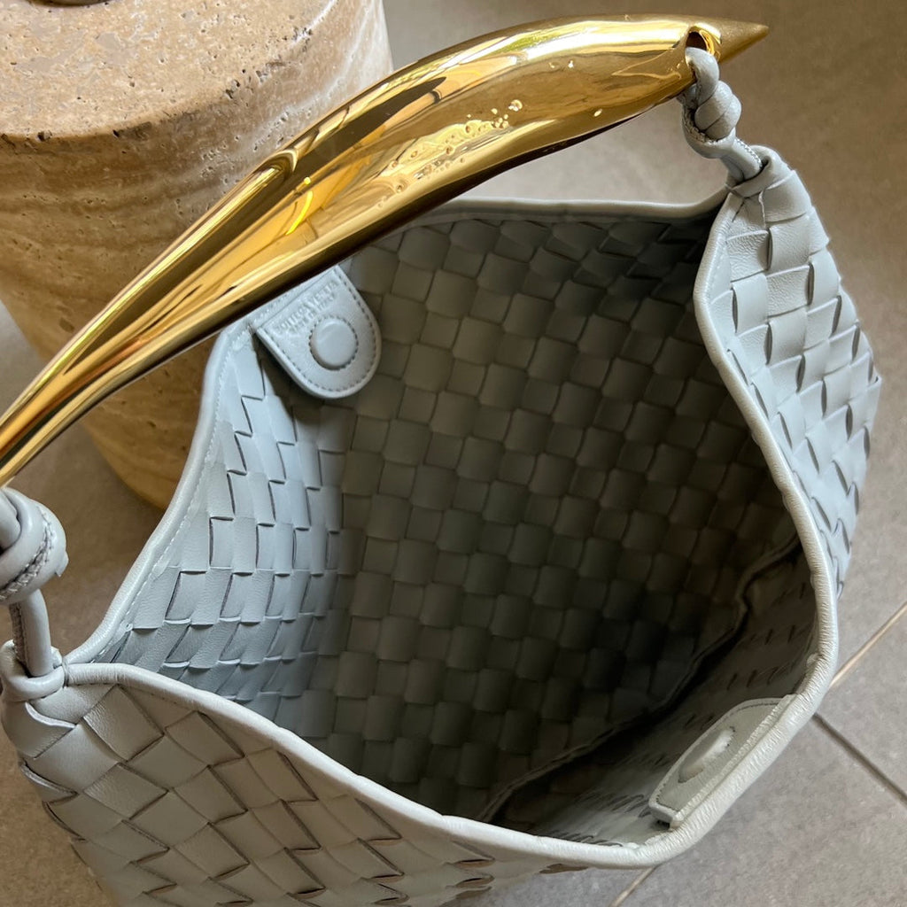Bottega Veneta Sardine 33 with Chain in Grey Lambskin Bag