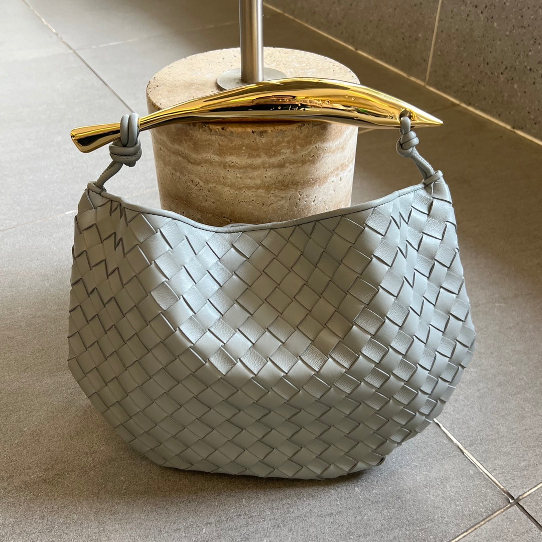 Bottega Veneta Sardine 33 with Chain in Grey Lambskin Bag