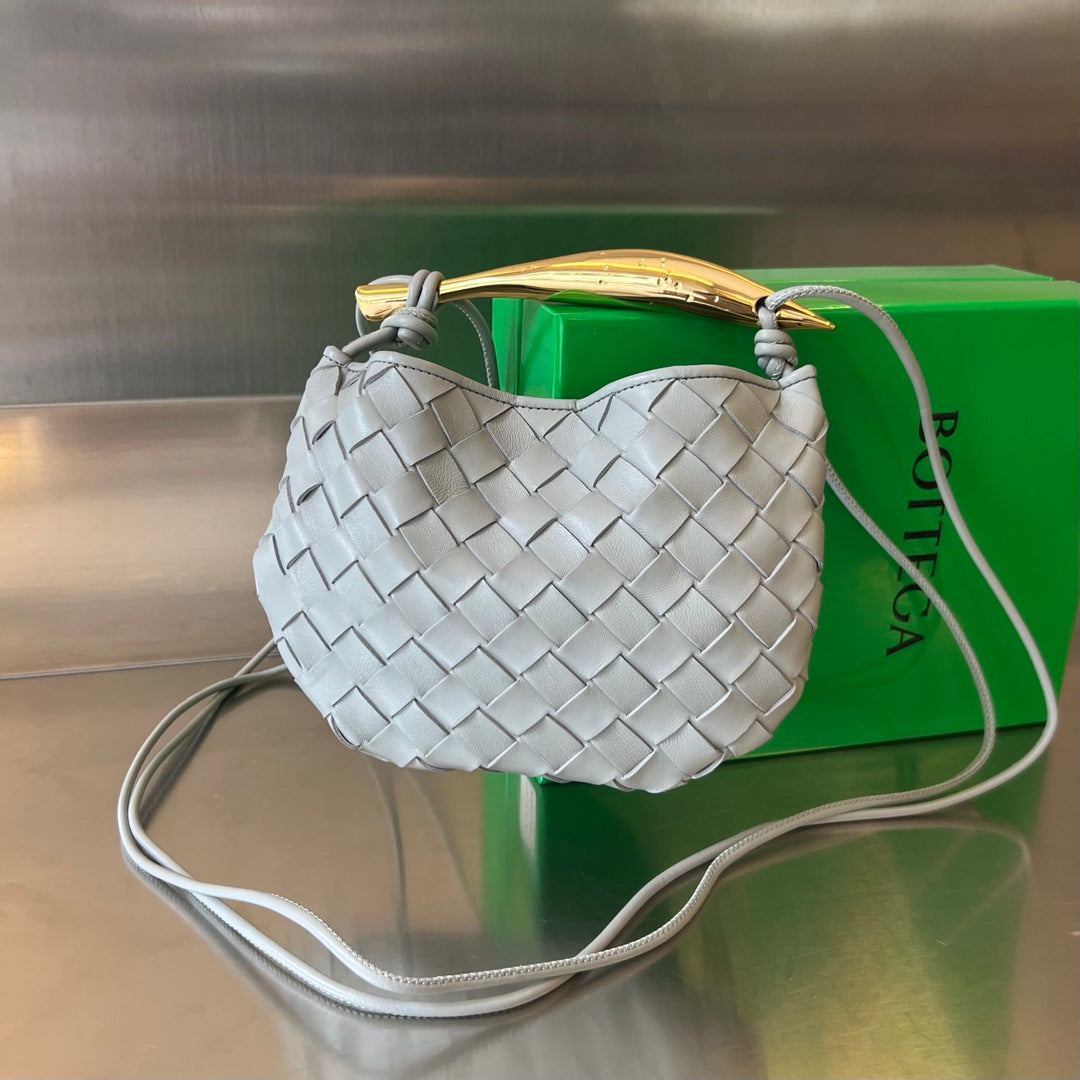 Bottega Veneta Sardine 20 with Chain in Light Grey Lambskin Bag