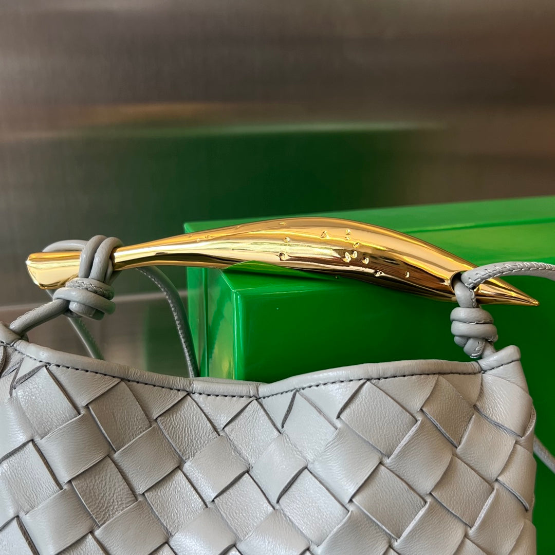 Bottega Veneta Sardine 20 with Chain in Light Grey Lambskin Bag