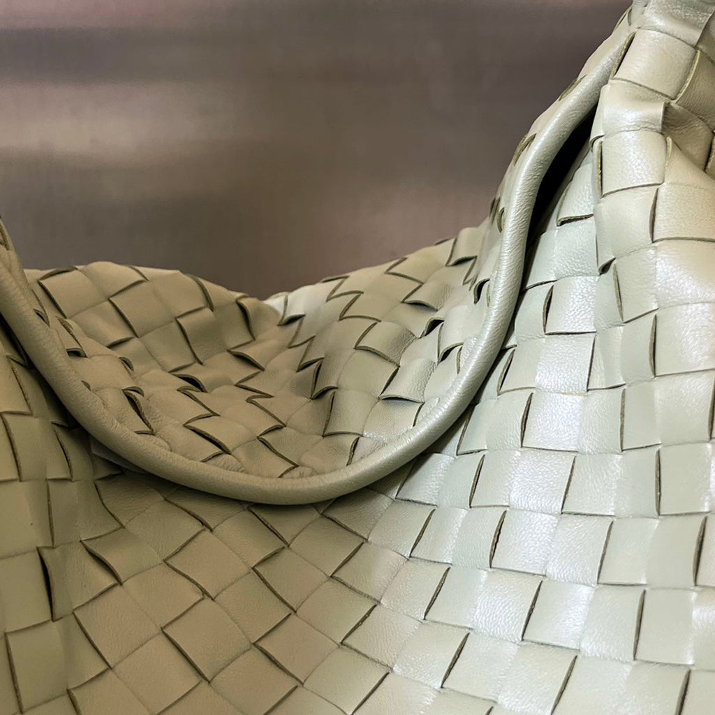 Bottega Veneta Large Hop 54 in Sardine Grey Lambskin Bag